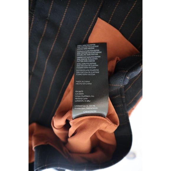 We The Free x Free People OB1653539 Women's Sz Medium Black Pinstriped Vest - Picture 6 of 7